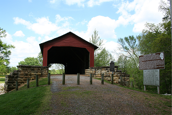 Historic St. Mary's Covered Bridge in Randolph County, IL