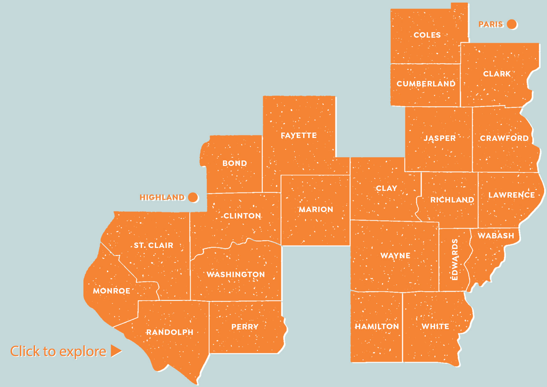 Discover Downstate Illinois - Hover over to explore!